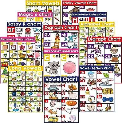 13 affiches phonétiques anglaises langue artistique des tout petits en papier pour la maternelle. DIAYTAR COTE D'IVOIRE  vous offre une expérience d'achat en ligne unique en proposant une multitude de produits discount dans différents domaines. Faites-vous plaisir sans vous ruiner en choisissant parmi notre sélection de produits pour la maison, l'électroménager, l'informatique, la mode et bien plus encore.