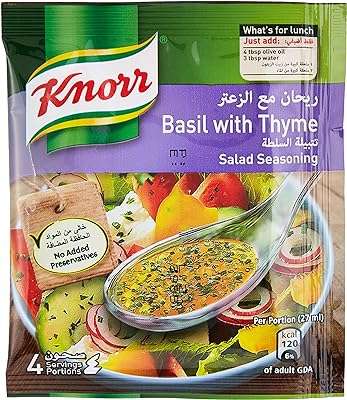 Assaisonnement pour salade knorr pour une délicieuse et basilic au thym à base de légumes. Faites des économies sans compromis sur la qualité avec DIAYTAR COTE D'IVOIRE  ! Notre boutique en ligne propose une vaste sélection de produits discount, des appareils électroménagers fiables aux articles de mode tendance, en passant par les équipements informatiques. Trouvez tout ce dont vous avez besoin à des prix défiant toute concurrence.