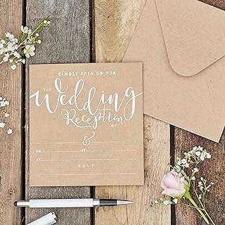 Papier kraft naturel ginger ray avec texte blanc invitations de mariage. DIAYTAR COTE D'IVOIRE vous offre des produits discount exceptionnels, sans compromis sur la qualité. Parcourez notre sélection variée comprenant des appareils électroménagers fiables, des gadgets innovants et des tendances mode à des prix défiant toute concurrence.