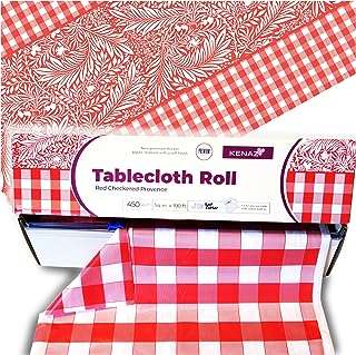 Nappe en plastique de 54" x 100 pieds chemin de table à carreaux rouge et blanc. DIAYTAR COTE D'IVOIRE  - L'adresse incontournable des chasseurs de bonnes affaires en ligne. Découvrez notre large gamme de produits à prix discount, allant des gadgets innovants aux appareils électroménagers dernier cri. Faites des économies sans sacrifier vos envies !