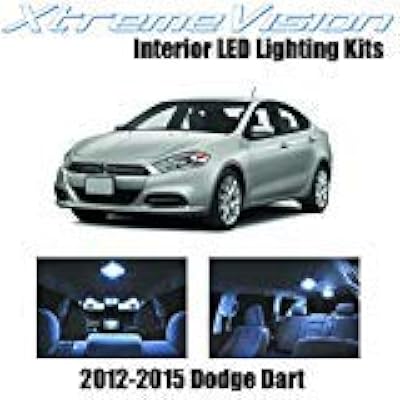 Xtremevision dodge dart 2012-2015 kit intérieur led de luxe blanc froid (6 pièces)