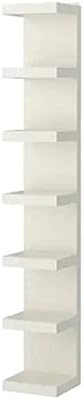 Étagère murale luck marron foncé 30x190 cm (blanc)