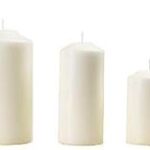 Bougie non parfumée ikea phenomen, lot de 5, naturel, blanc