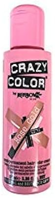 Teinture capillaire métallique crazy cool, 73, 100 ml, or rose