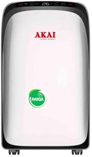 Climatiseur portable akai 12 000 btu r410a, réfrigérant classe climatique t3, compresseur 47,5