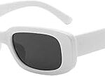 Lunettes de soleil rétro blanches des années 90 pour femme etoile, coupe ajustée