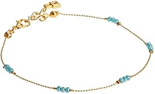 Bracelet de cheville long pour femme d'alwan - ee3544gssp, plaqué or, cristal