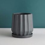 Ensemble de pots de fleurs en céramique au design simple pour la culture
