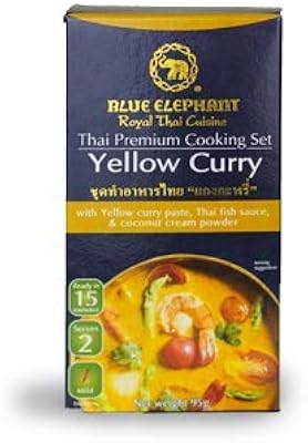 Ensemble de cuisine thaïlandaise à la pâte de curry jaune blue elephant, 95 g. DIAYTAR COTE D'IVOIRE est une boutique en ligne généraliste qui propose plus de 300 000 références de produits divers, répondant ainsi aux besoins de tous les consommateurs ivoiriens. Elle est devenue la référence incontournable pour les achats en ligne en Côte d'Ivoire. Elle offre une grande variété de produits à des prix compétitifs.