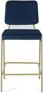 Tabouret de bar naomi par homes r us, bleu et or. DIAYTAR COTE D'IVOIRE est une boutique en ligne généraliste qui propose plus de 300 000 références de produits, répondant ainsi aux besoins diversifiés de sa clientèle. Elle est devenue la boutique leader en Côte d'Ivoire grâce à sa large gamme de produits et à sa qualité de service. Elle offre une expérience d'achat unique et pratique.
