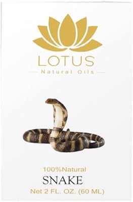 Huile de serpent lotus 100% naturelle avec compte-gouttes 60 ml