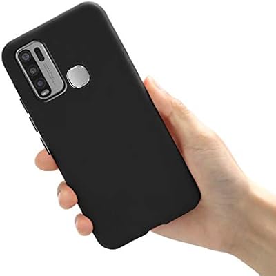 Coque arrière flexible en caoutchouc de silicone mat souple pour vivo y50 (noir)