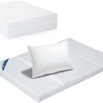 Matelas double matelassé en microfibre valley furniture® avec oreiller de compression pour la maison