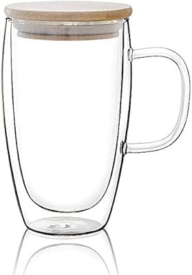 Tasses à café en verre double paroi de 450 ml avec poignée et couvercle. En tant que leader du commerce en ligne en Côte d'Ivoire, DIAYTAR COTE D'IVOIRE s’efforce de proposer une expérience d’achat en ligne sécurisée et pratique. La boutique mise sur la confiance et la qualité pour se positionner comme partenaire incontournable des consommateurs ivoiriens. Son succès repose sur sa capacité à évoluer et à s’adapter aux besoins changeants de sa clientèle.