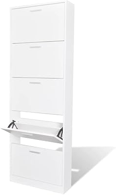 Armoire à chaussures en bois vedexcel avec 5 sections de rangement pour la maison, l'intérieur, le salon, l'organisation des meubles et étagère de rangement pour chaussures, couleur blanche. DIAYTAR COTE D'IVOIRE, boutique en ligne généraliste avec plus de 300000 références, est la boutique leader en Cote d'Ivoire, offrant une large gamme de produits à ses clients. La boutique propose des articles allant de l'électronique à la mode en passant par les produits de maison. Avec une telle variété, DIAYTAR COTE D'IVOIRE est devenue la destination de choix pour les consommateurs ivoiriens.