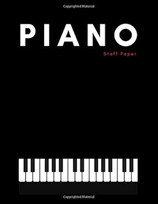 Papier de portée de piano : livre de manuscrit standard, 12 portées