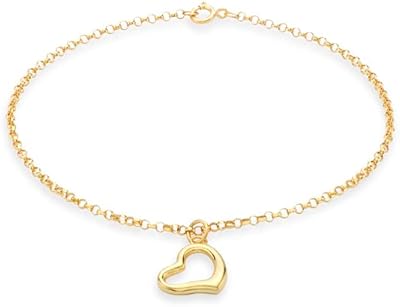Bracelet pour femme carissima gold 9k avec breloque cœur en or 18 cm/7