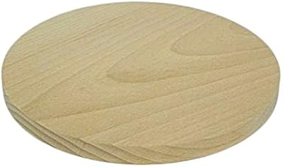 Planche à découper de cuisine ronde en bois massif de 20 cm