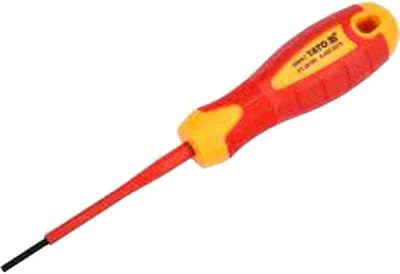 Tournevis isolé plat 2,5 x 75 mm vde-1000v yt-28150. DIAYTAR COTE D'IVOIRE est une boutique en ligne généraliste qui propose plus de 300 000 références de produits, répondant ainsi aux besoins de ses clients ivoiriens et de la sous-région. Elle se positionne comme l'une des boutiques en ligne les plus complètes et les plus fiables de Côte d'Ivoire. Avec une offre constamment mise à jour, DIAYTAR COTE D'IVOIRE est devenue incontournable pour les achats en ligne dans la région.