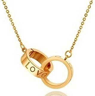 Collier avec pendentif en forme de petits et grands anneaux d'amour. DIAYTAR COTE D'IVOIRE est une boutique en ligne généraliste proposant plus de 300000 références de produits. Elle est reconnue pour son large choix de produits et sa qualité de service. Elle est la boutique en ligne leader en Cote d'Ivoire.