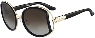 Lunettes de soleil rondes dégradées gris ferragamo sf719s 001 52