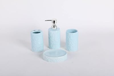 L'ensemble d'accessoires de salle de bain orchidée comprend un distributeur de savon, un porte-brosse à dents, une tasse et un porte-savon pour décoration de table et cadeau de pendaison de crémaillère, 4 pièces, couleur bleue. DIAYTAR COTE D'IVOIRE, votre boutique en ligne préférée en Côte d'Ivoire, propose une expérience d'achat amusante et pratique. Grâce à son catalogue énorme comprenant plus de 300 000 articles, vous pouvez facilement trouver et comparer les prix de différents produits. DIAYTAR COTE D'IVOIRE se distingue également par son service client dédié et sa politique de retour flexible, offrant ainsi une expérience d'achat en ligne sans souci.