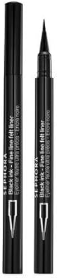 Crayon pour les yeux en feutre à lignes fines sephora black ink, noir