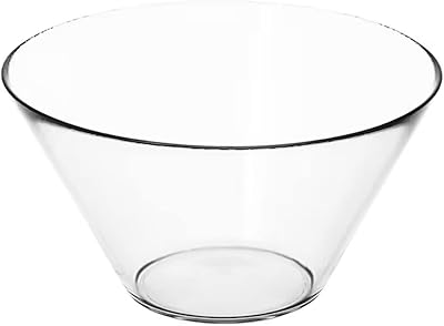 Bol de service en verre transparent ikea au design simple, facile à servir