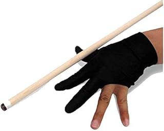 Gant de billard à 3 doigts noir rouge et bleu pour tirer au