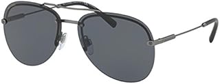 Lunettes de soleil demi-monture pour homme, gris - bv5044 195/8160