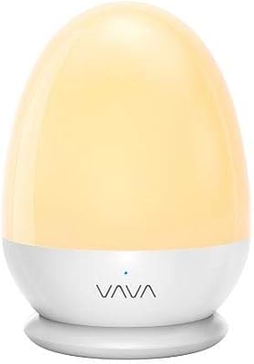 Veilleuse vava pour bébé, lampe de lit d'allaitement, abs/pp, luminosité et couleur réglables