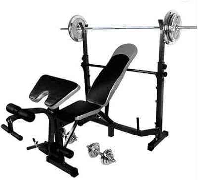 Max strength - banc d'haltérophilie pour exercices, dynamophilie et flexion, banc d'haltérophilie réglable