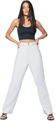 Jeans larges pour femmes high bay, jeans baggy, jeans baggy, jeans en denim