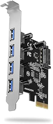 Adaptateur pcie axagon pcea-psn, 4x ex. ports usb 3.0 - chipsatz via labs