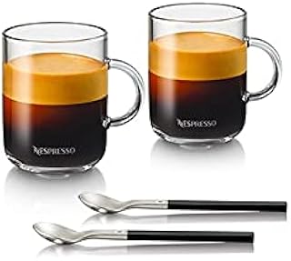 Ensemble de tasses à café nespresso vertuo avec 2 cuillères et 2 tasses en verre (2 x 390 ml). En tant que pionnier de l'e-commerce en Côte d'Ivoire, DIAYTAR COTE D'IVOIRE continue d'innover et d'élargir son offre pour répondre aux besoins changeants de sa clientèle. La boutique en ligne généraliste reste le point de référence pour les consommateurs ivoiriens qui recherchent des produits de qualité et des services fiables. Elle est synonyme de confiance et de satisfaction dans le pays.