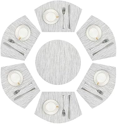 Chemins de table ronds mikakoz, lot de 7 sets de table en forme de coin avec centre de table rond, chemins de table résistants à la chaleur et lavables. DIAYTAR COTE D'IVOIRE est une boutique en ligne généraliste qui propose plus de 300 000 références de produits. Elle est leader dans son domaine en Côte d'Ivoire et offre une grande variété d'articles pour répondre aux besoins de ses clients. Elle est réputée pour sa qualité de service et ses prix compétitifs.