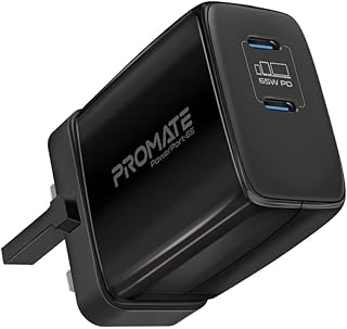 Chargeur mural usb type-c promate jan, port usb type-c ultra-compact 65 w, charge
