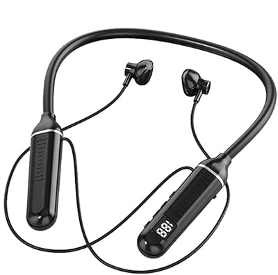 Casque tour de cou bluetooth 5.2 avec écouteurs magnétiques, casque bluetooth stéréo hd