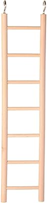 Échelle en bois trixie avec sept tapis, beige, 32 cm