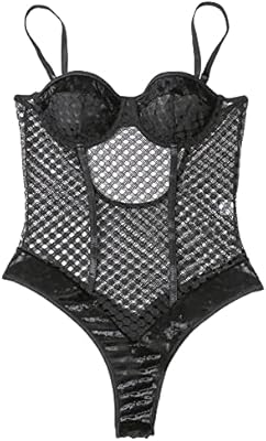 Lingerie une pièce en dentelle et maille pour femme la bella dama