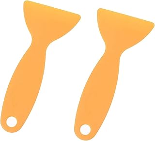 Soldottm 2 pièces outils d'emballage en vinyle de voiture raclette jaune à long
