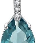 Collier plaqué or en argent sterling 925 incrusté de cristaux swarovski et pendentif