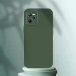 Coque arrière fine anti-choc pour oppo realme c35 en silicone liquide, polyuréthane résistant