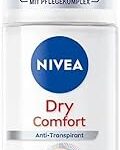 Déodorant roll-on nivea dry comfort (50 ml), ré-antisudorifique aux minéraux pour une sensation