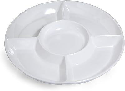 Assiette ronde en mélamine 5 compartiments, taille 25 cm, blanc. DIAYTAR COTE D'IVOIRE est une boutique en ligne généraliste qui propose plus de 300 000 références de produits, faisant d'elle l'un des leaders du e-commerce en Côte d'Ivoire. Avec une large gamme de produits, les clients peuvent trouver tout ce dont ils ont besoin en un seul endroit. DIAYTAR COTE D'IVOIRE se distingue par sa qualité de service et sa fiabilité.