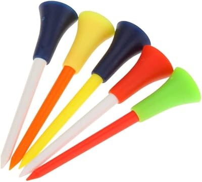 50pcs pointes de golf de 83 mm avec coussins en caoutchouc plastique pointes