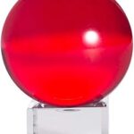 Boule de cristal longwin fengshui 50 mm (2") cristaux de guérison (rouge)