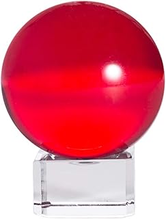 Boule de cristal longwin fengshui 50 mm (2") cristaux de guérison (rouge)