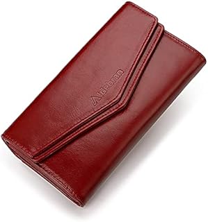 Portefeuille élégant pour femme fait à la main en cuir véritable italien