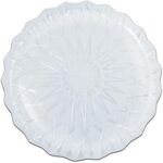 Assiettes à dessert et de service jetables en cristal transparent 33 cm